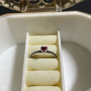 SOLD - Pandora red heart ring